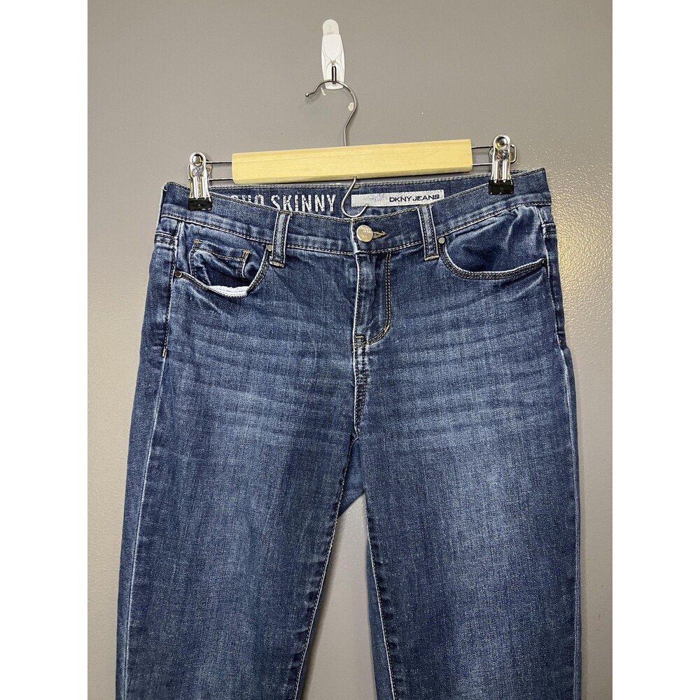 DKNY Jeans Soho Skinny Slim Jeans Womens 0 Medium Wash Blue Stretch Denim